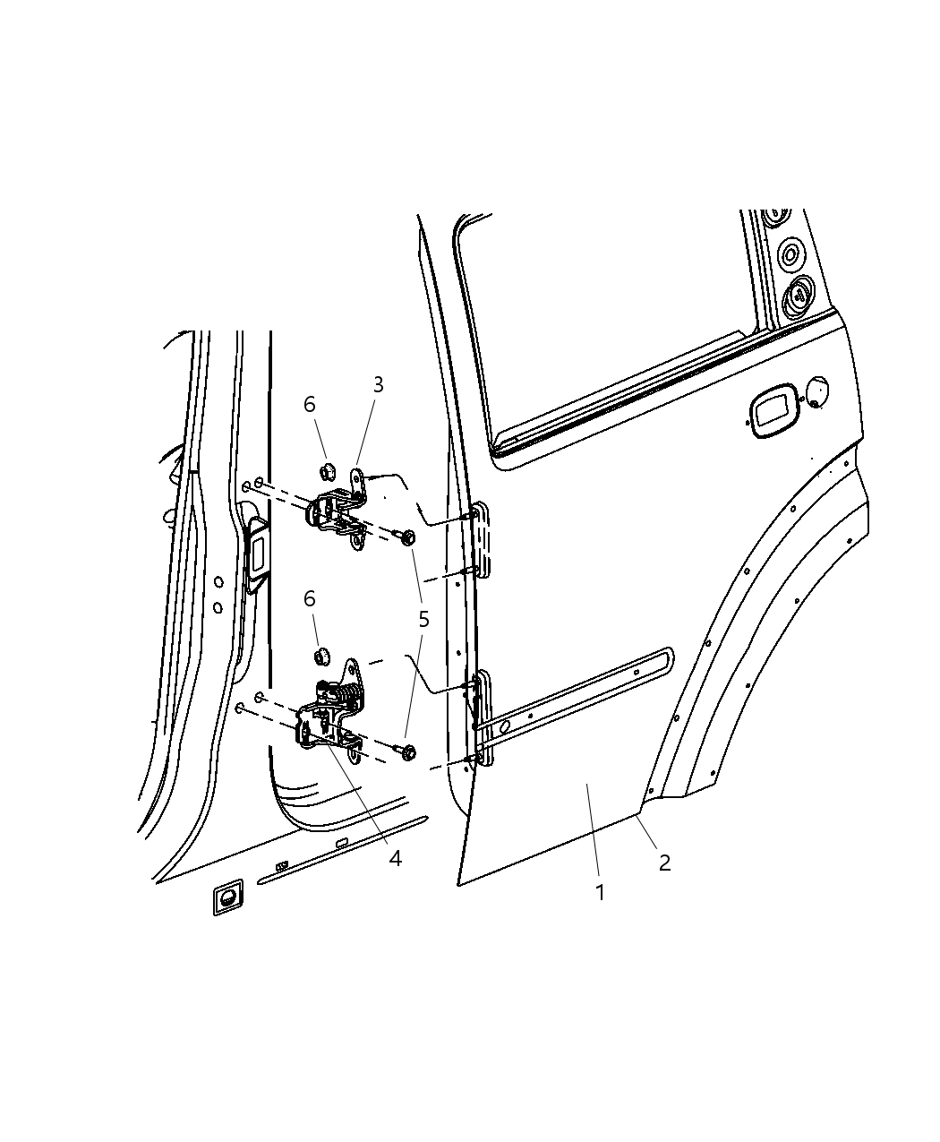 Mopar 55360899AE Door-Rear