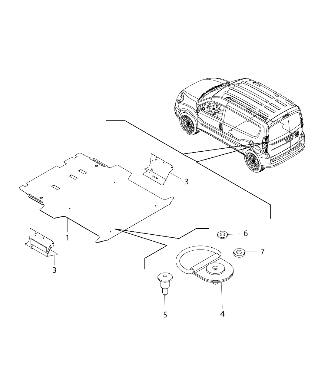 Mopar 6EF70U1YAA Mat-Floor