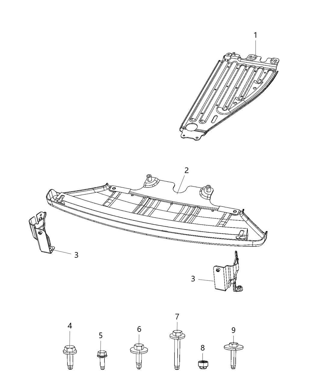 Mopar 68445551AB PLATE PKG-SKID