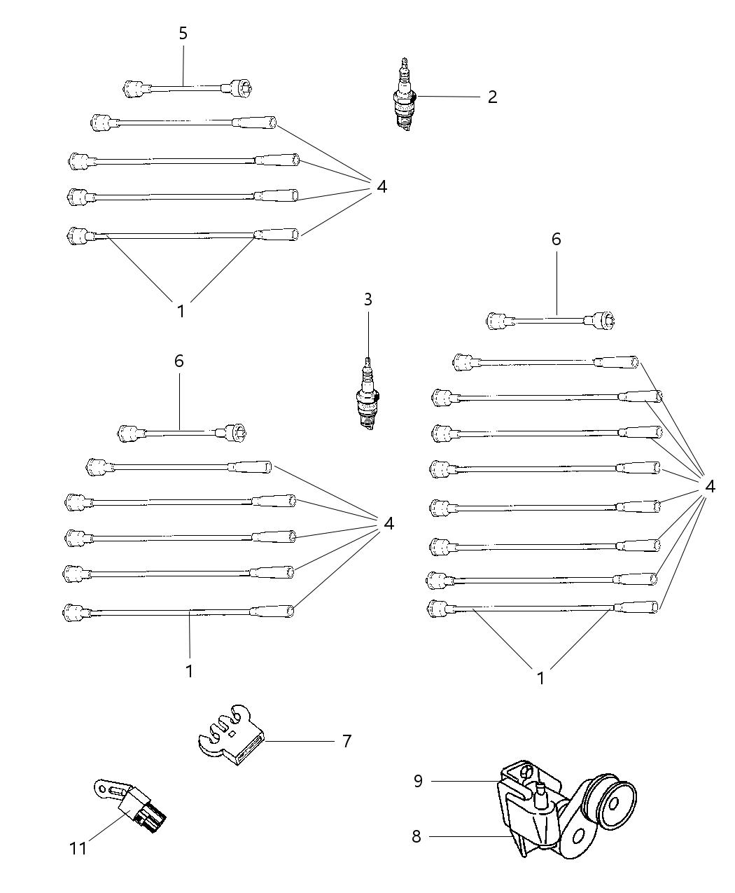 Mopar 56028396AA CABLE/IGN-Ignition Coil