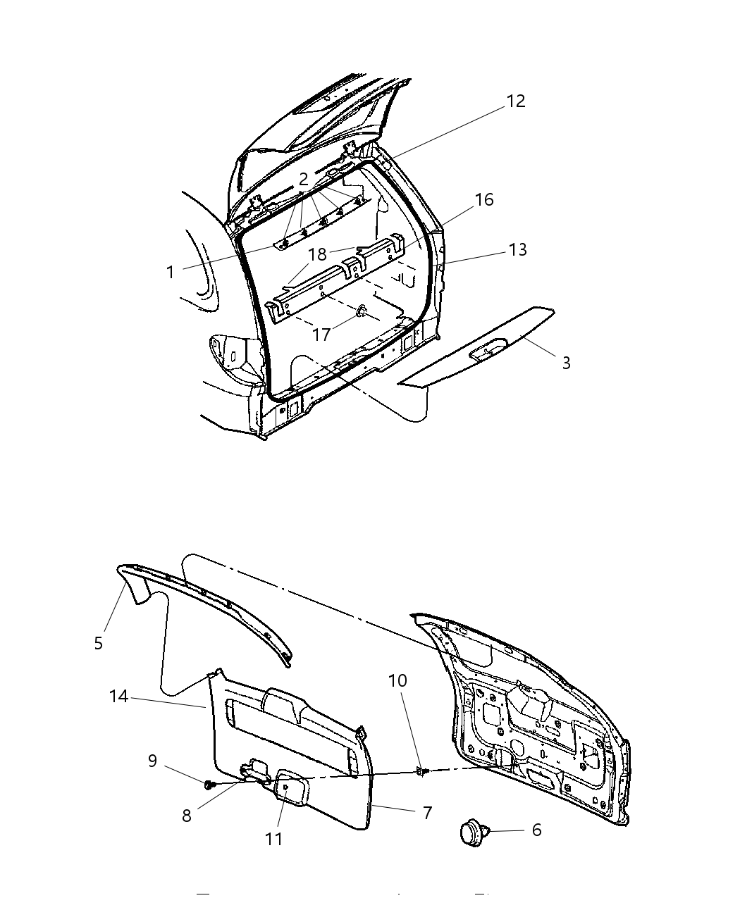 Mopar RS74BD5AC Panel-LIFTGATE