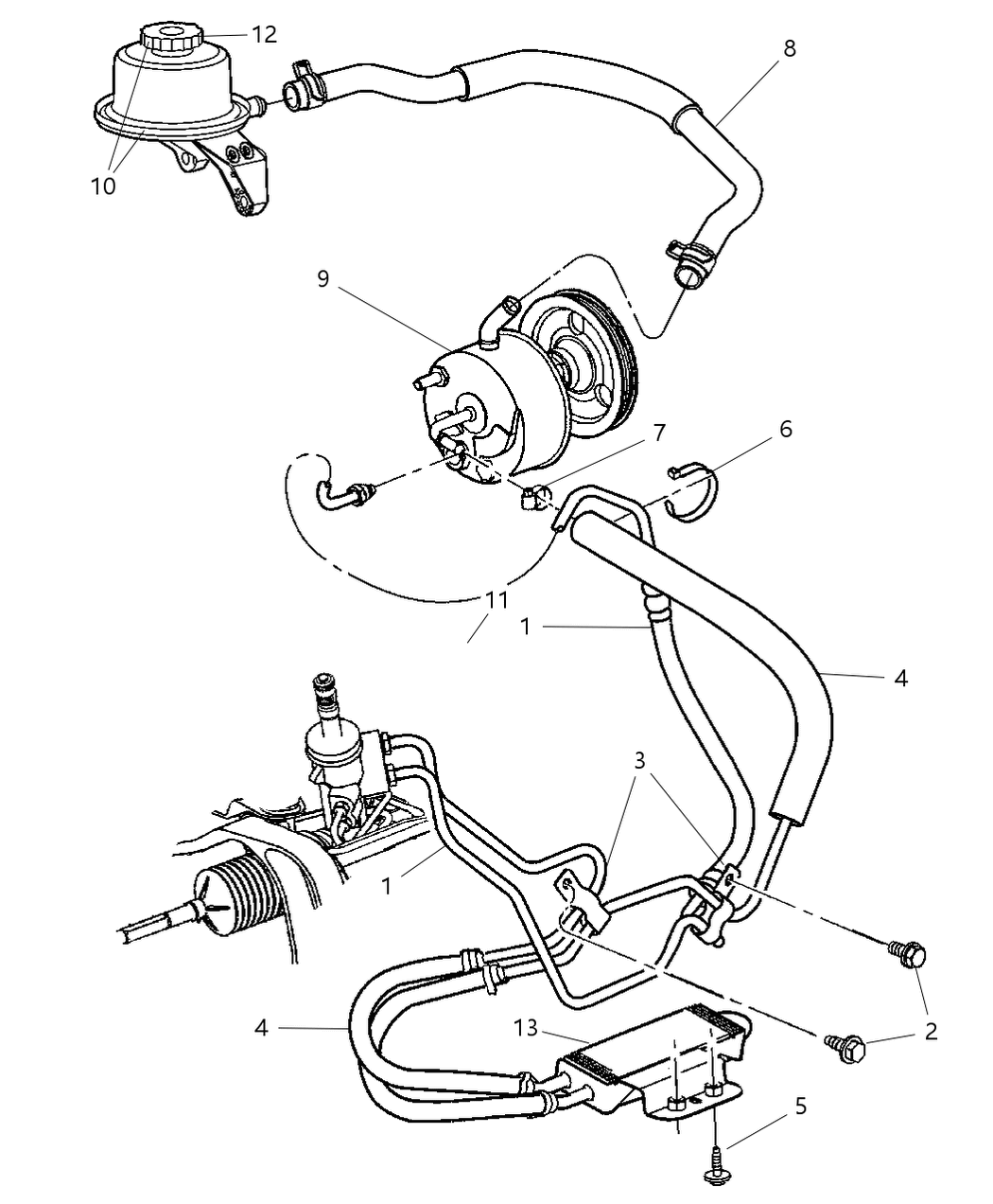 Mopar 4743285AD Line-Power Steering Return