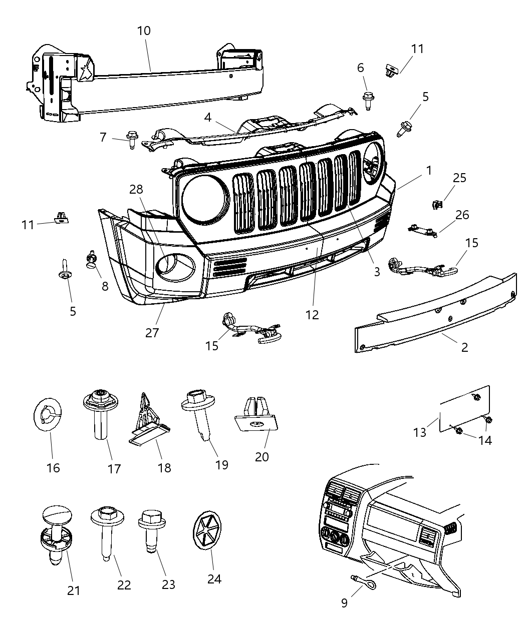 Mopar 1CQ97WS2AA NERF-FASCIA