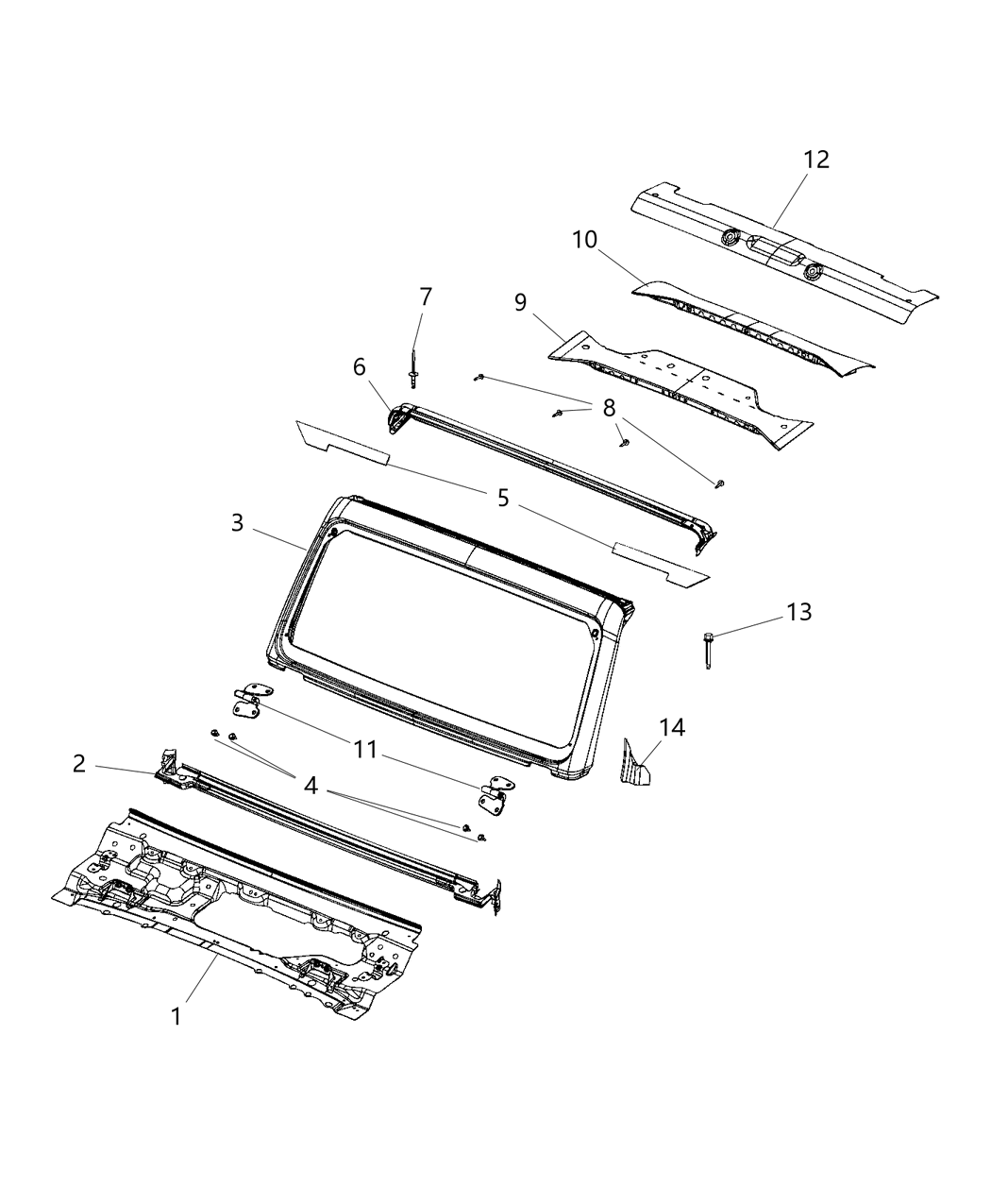 Mopar 68280994AB Panel-Windshield Frame