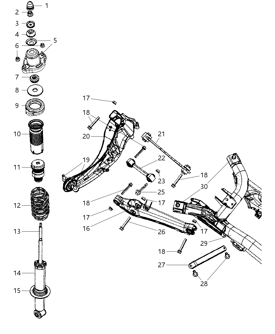 Mopar 5105105AE ABSORBER-Suspension