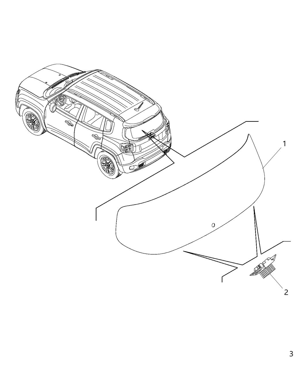 Mopar 68256597AA Glass-LIFTGATE