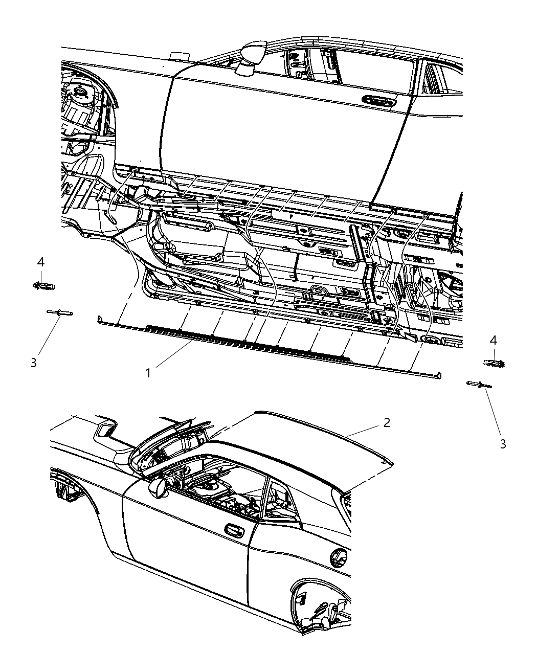 Mopar 1GD40MRRAD Molding-Roof