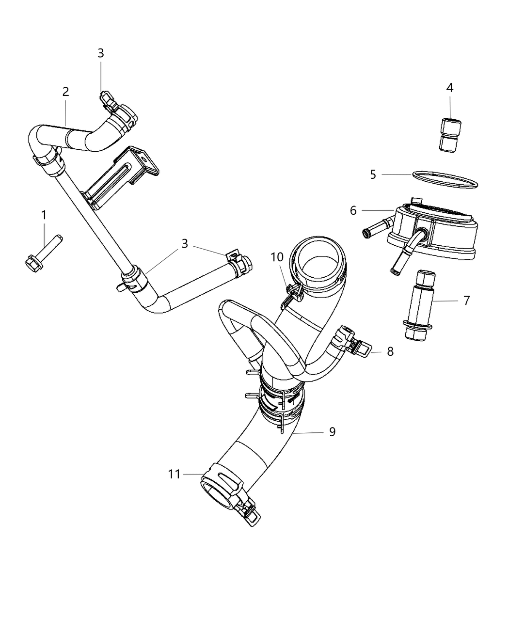 Mopar 68502661AA ENGINE COOLANT TO OIL COOLE