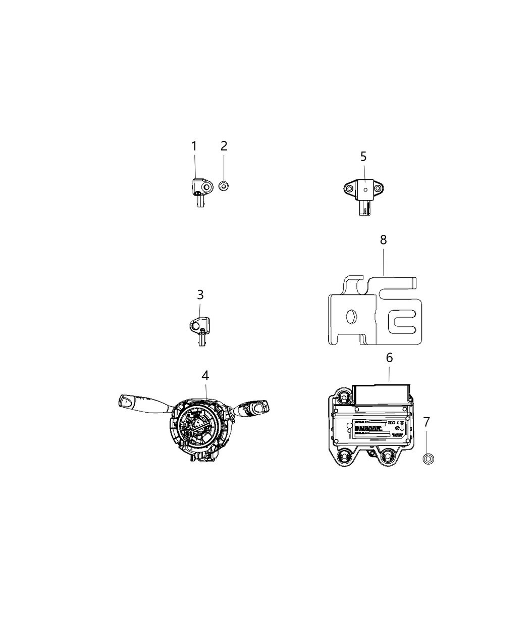 Mopar 68141120AI Steering Column Module