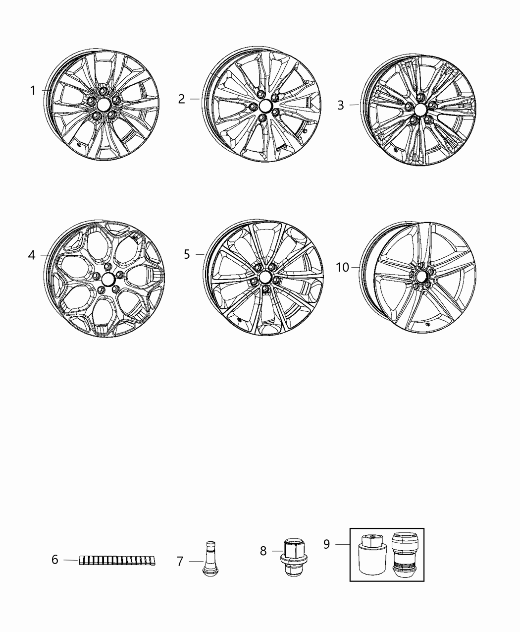 Mopar 5PQ12JXYAA Molar Rims