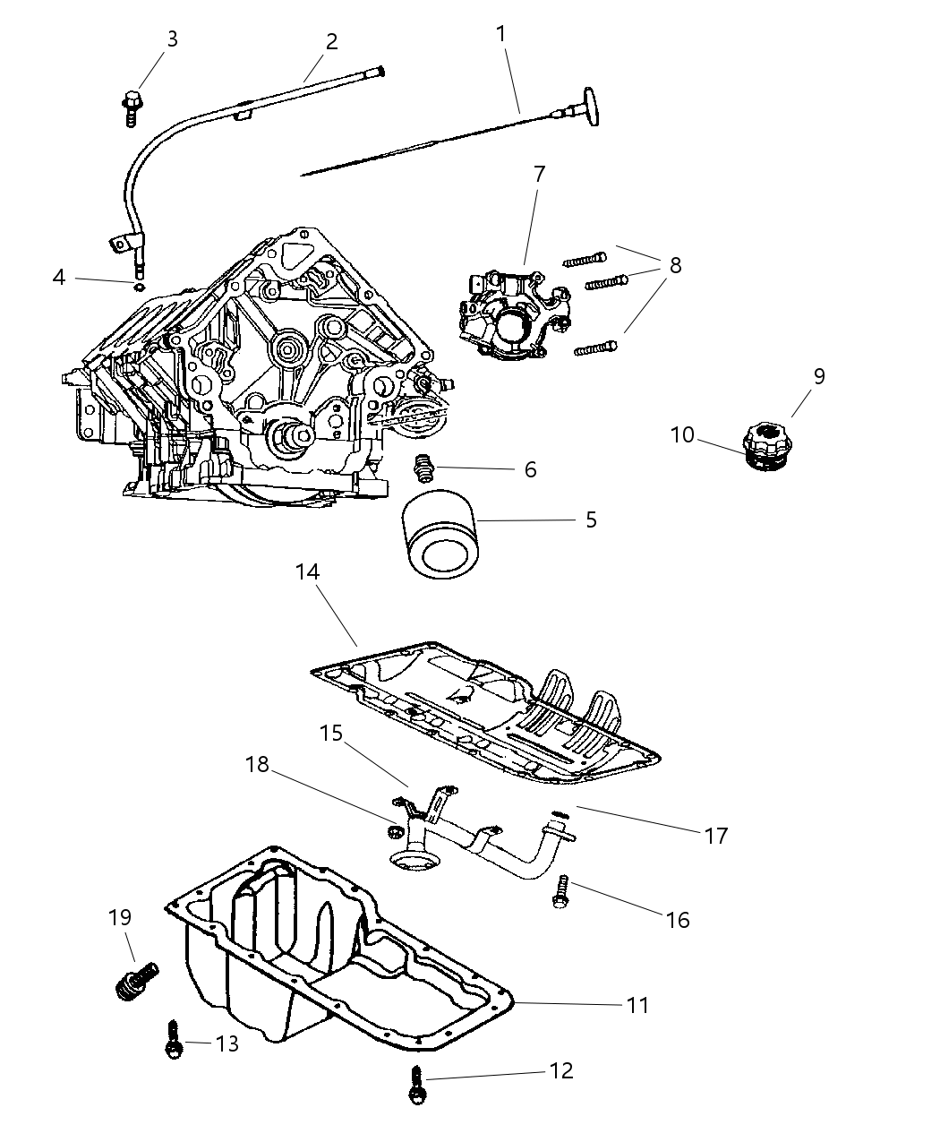 Mopar 5037837AA STRAINER-Oil Pickup