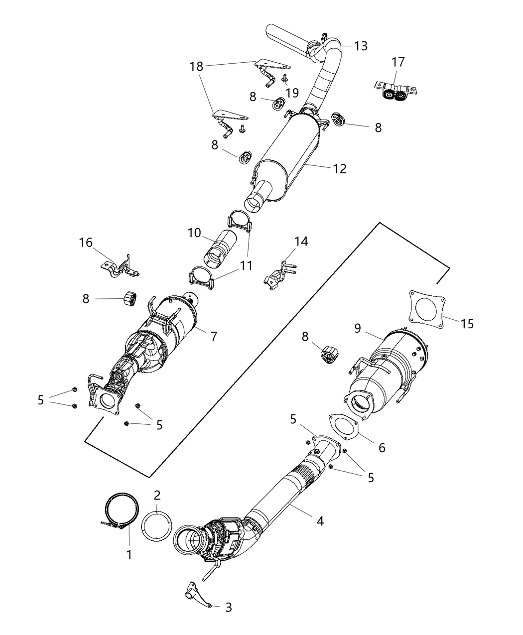 Mopar 68310686AA Catalytic Converter Scr With Ammonia Trap