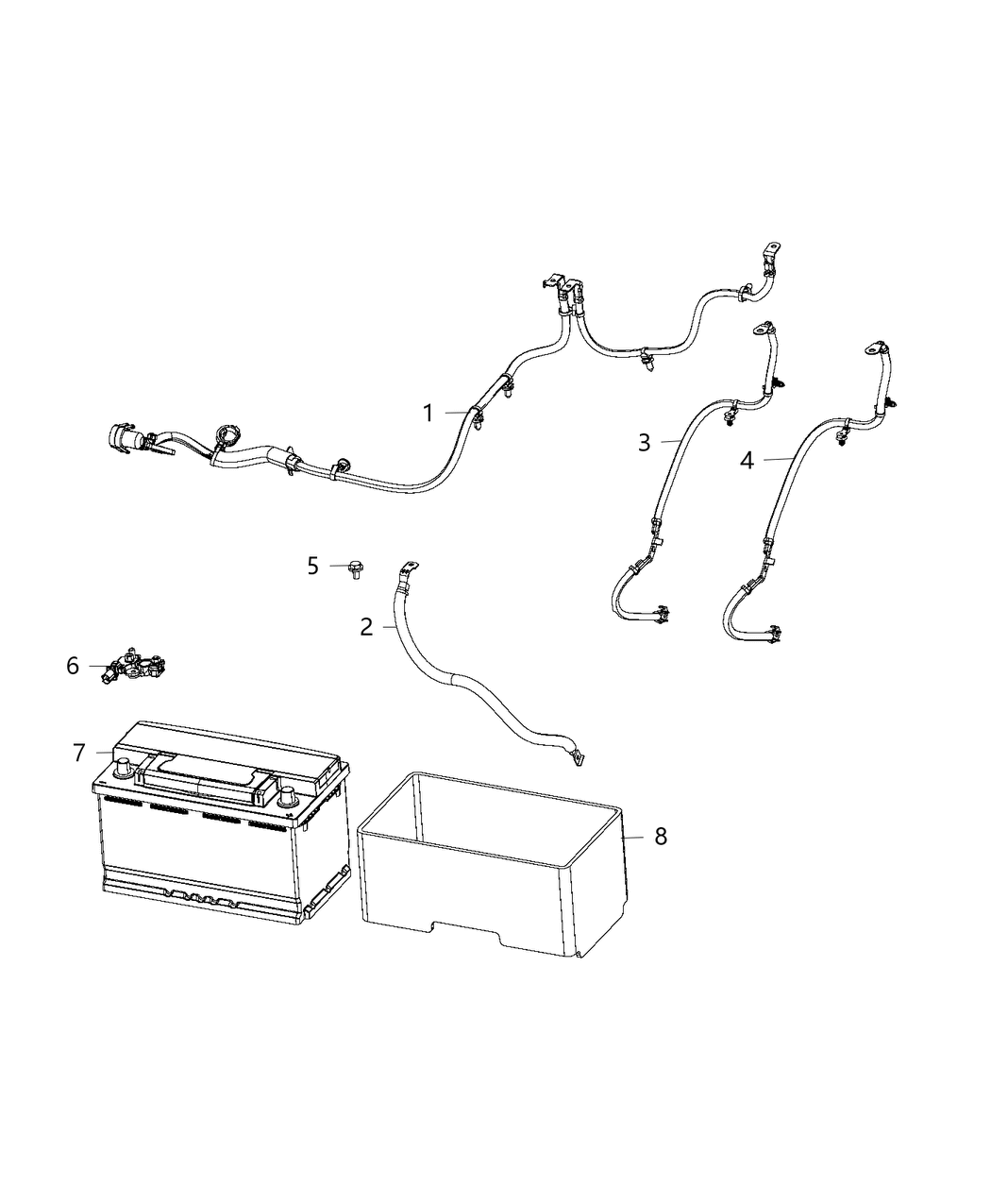 Mopar 68271649AC Battery Positive Wiring