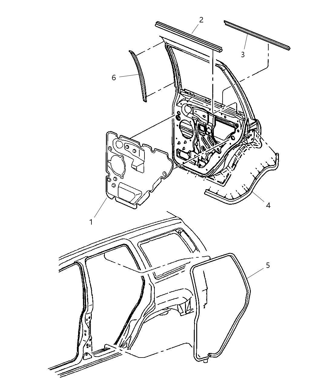 Mopar 55135877AD Shield-Rear Door