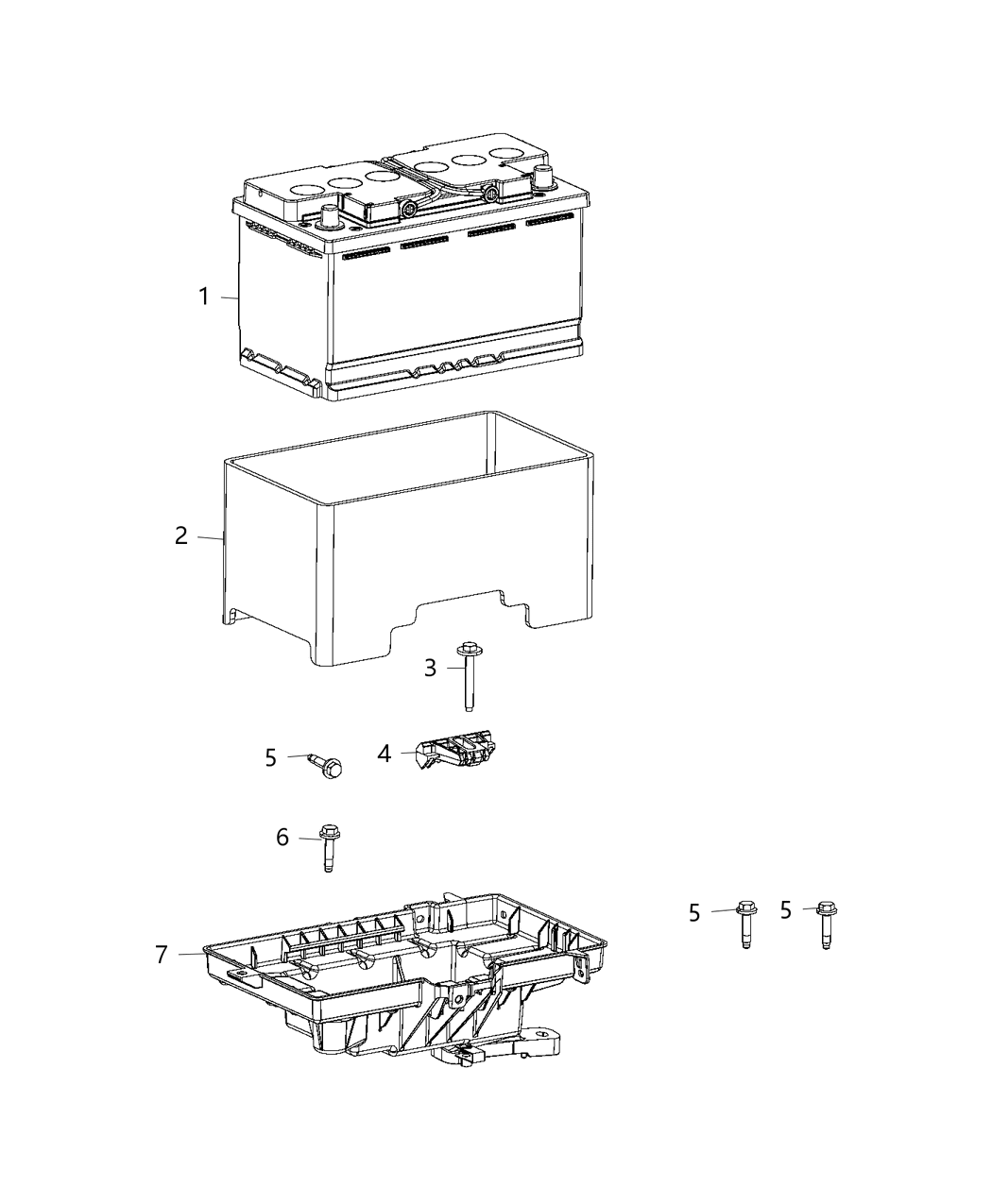 Mopar 68053342AH Tray-Battery