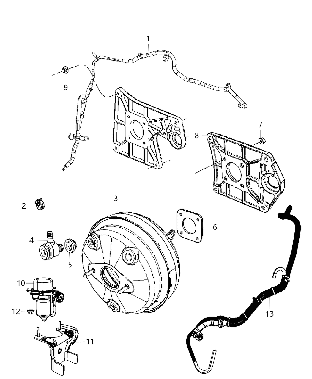 Mopar 68068521AB Booster-Power Brake