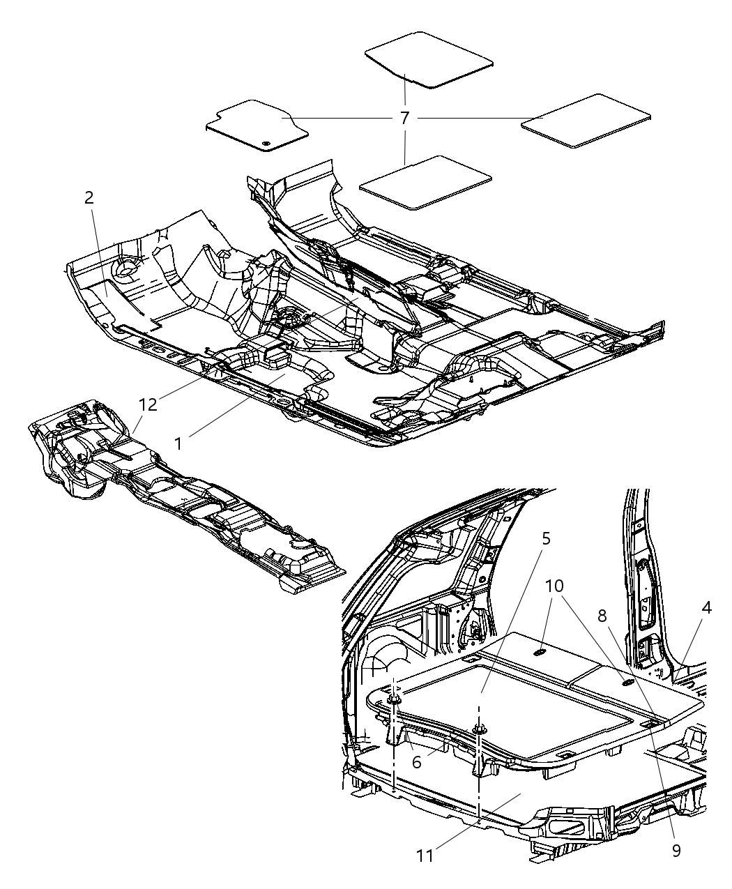 Mopar 5KC56XDHAC Carpet-Floor