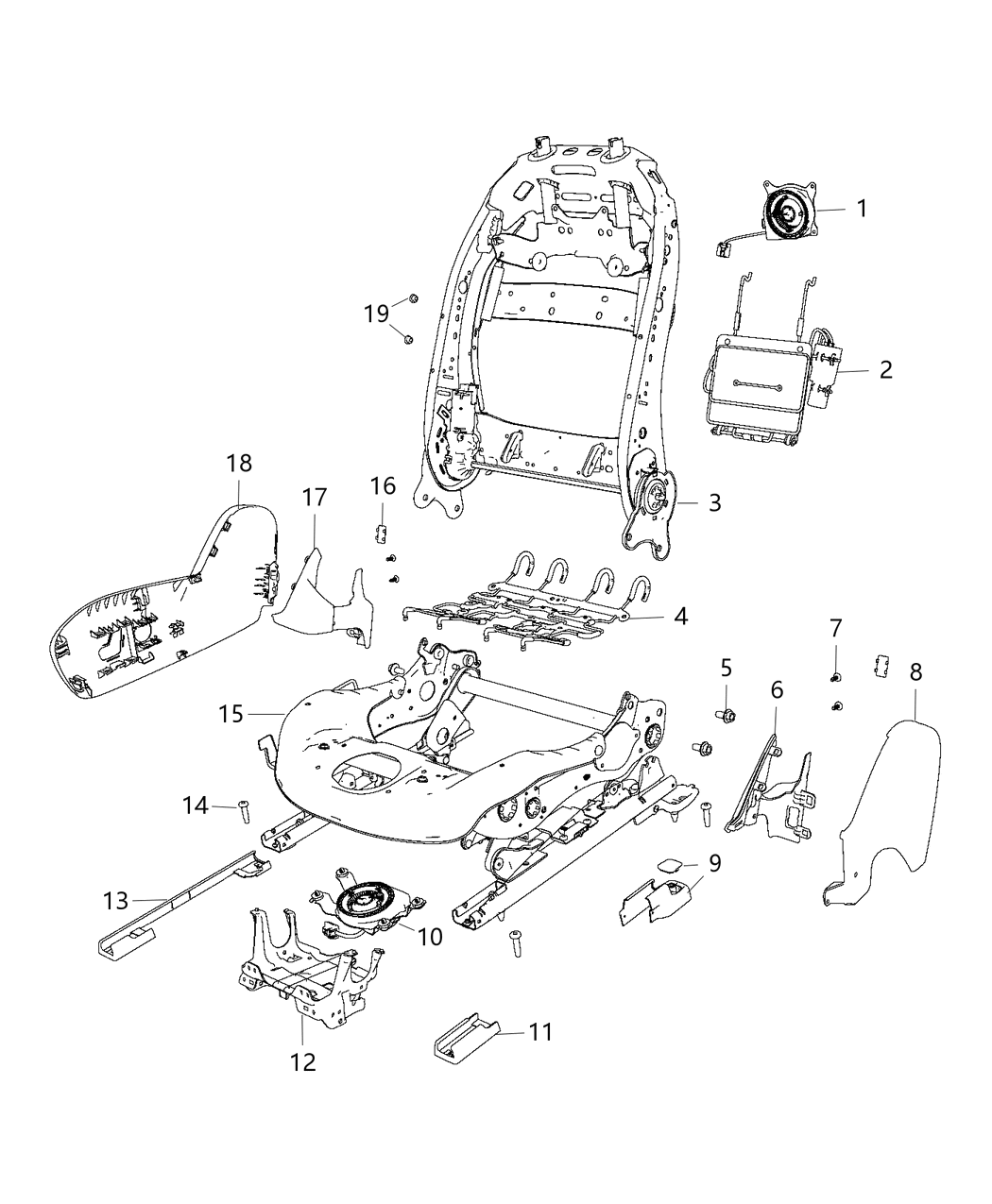 Mopar 68281929AD ADJUSTER-Power Seat