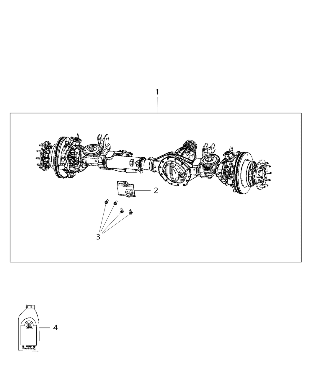 Mopar 68258778AD Axle-Front Complete