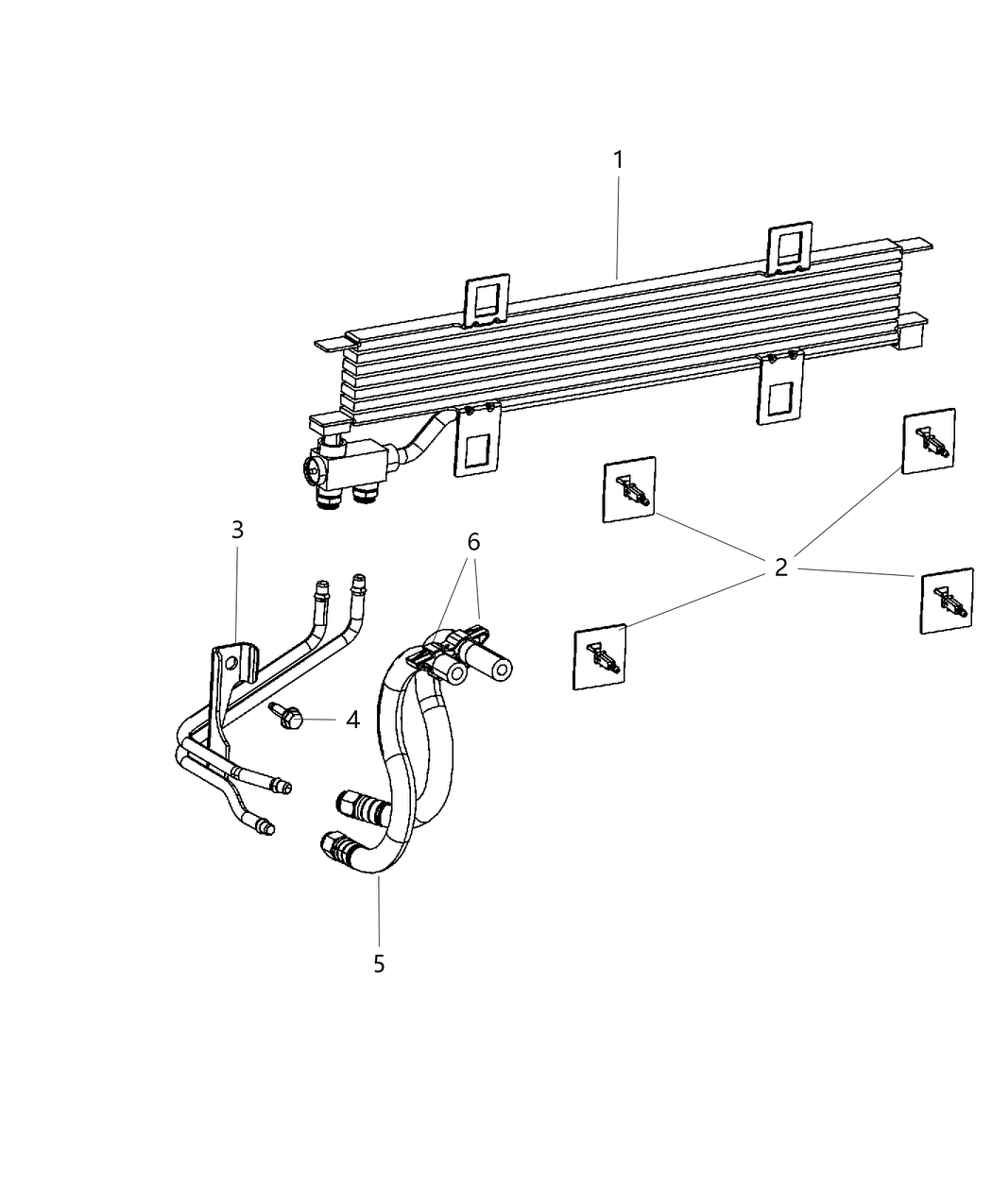 Mopar 68189352AA Clip-Oil Cooler