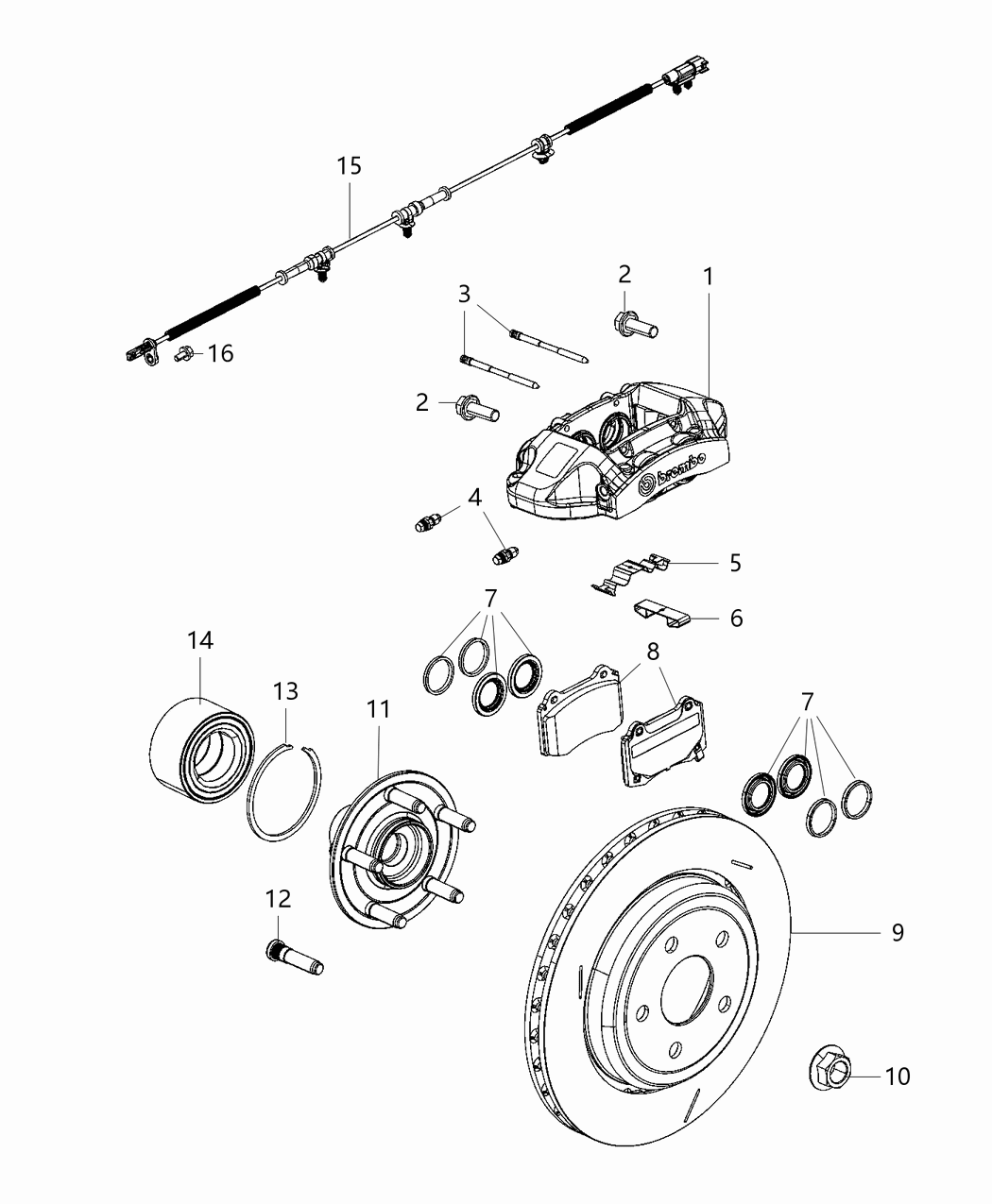 Mopar 68256681AB Rear Brake Rotor