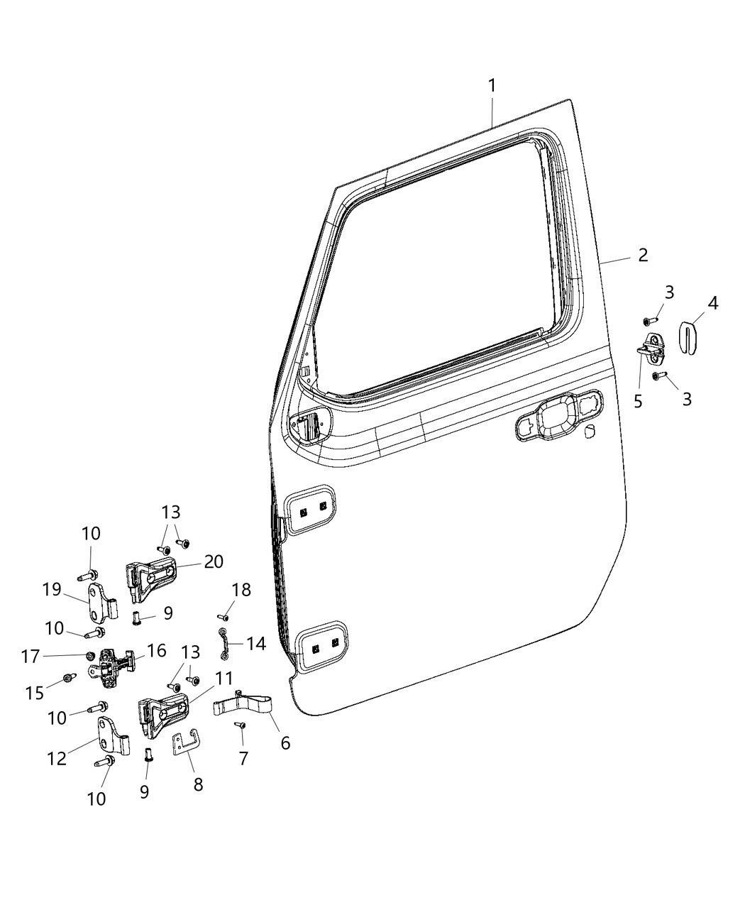 Mopar 68302081AA Bracket-Front Door Handle