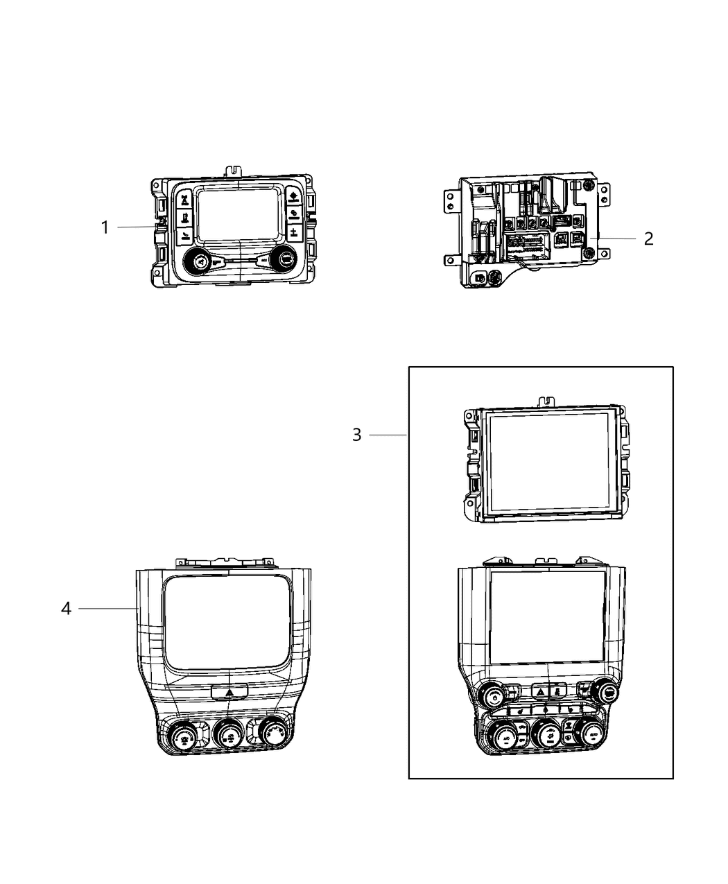 Mopar 68374075AA Center Stack Control