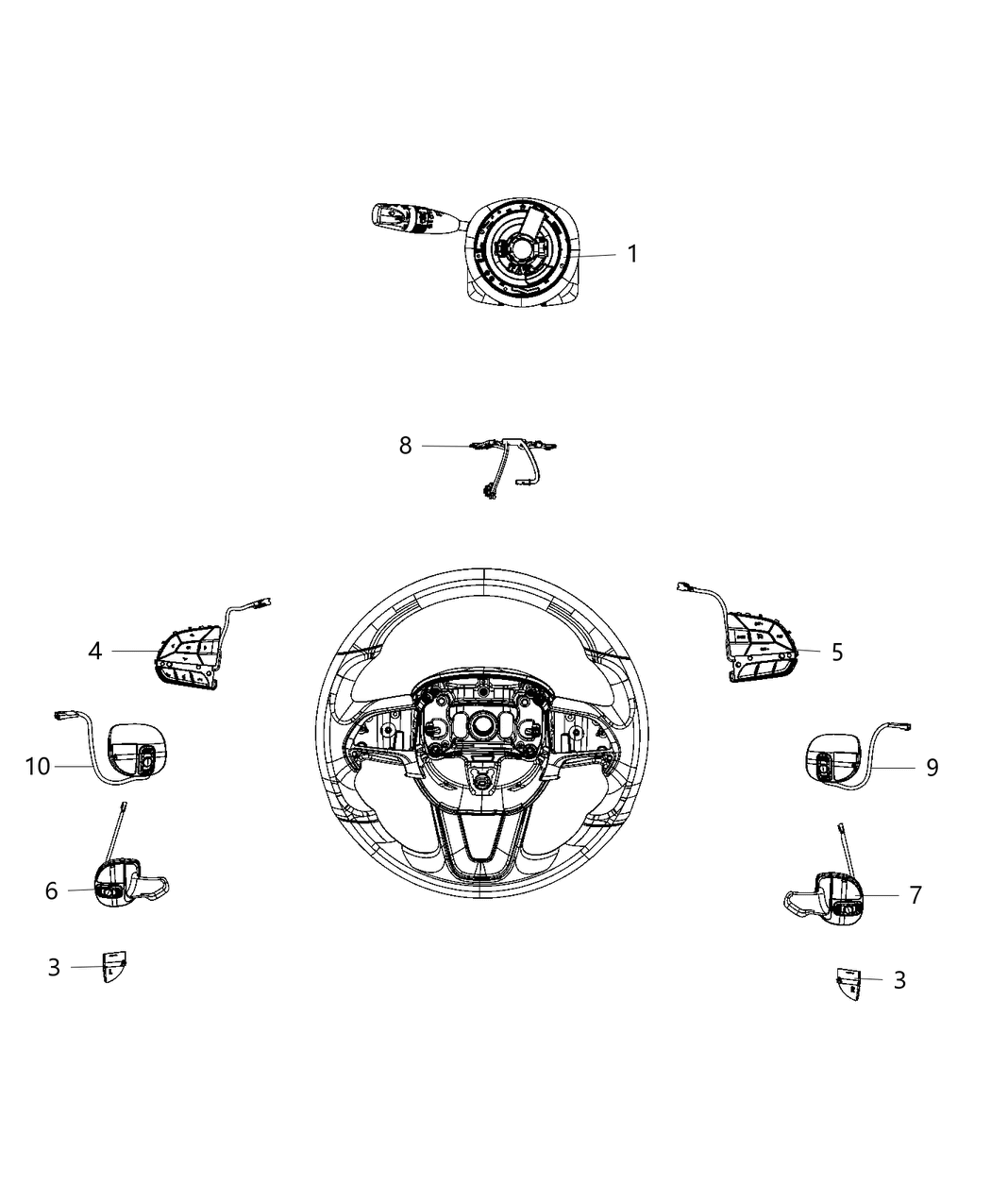 Mopar 6NE99DX9AA Steering Column Module