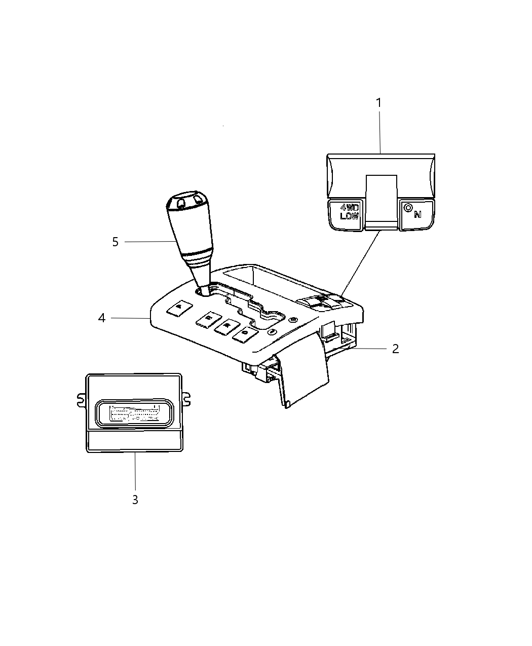 Mopar 52124001AF SHIFTER-SHIFTER