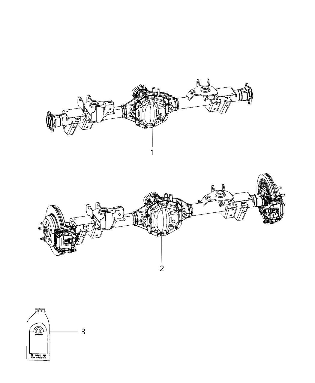 Mopar 68478072AB Axle-Rear Complete