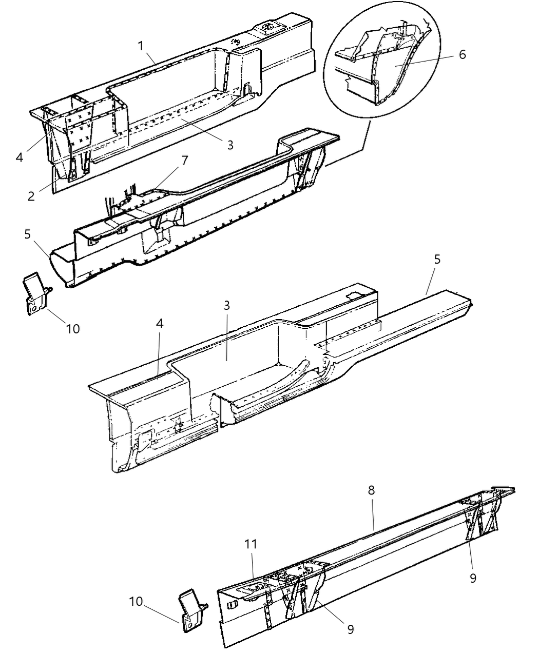 Mopar 55346690AF REINFMNT-SILL