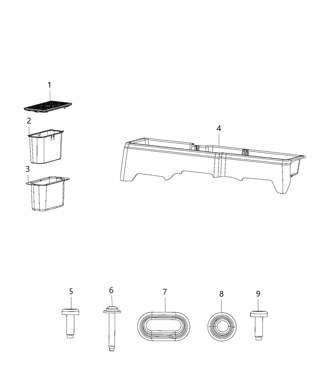 Mopar 68154661AB Bin-Storage