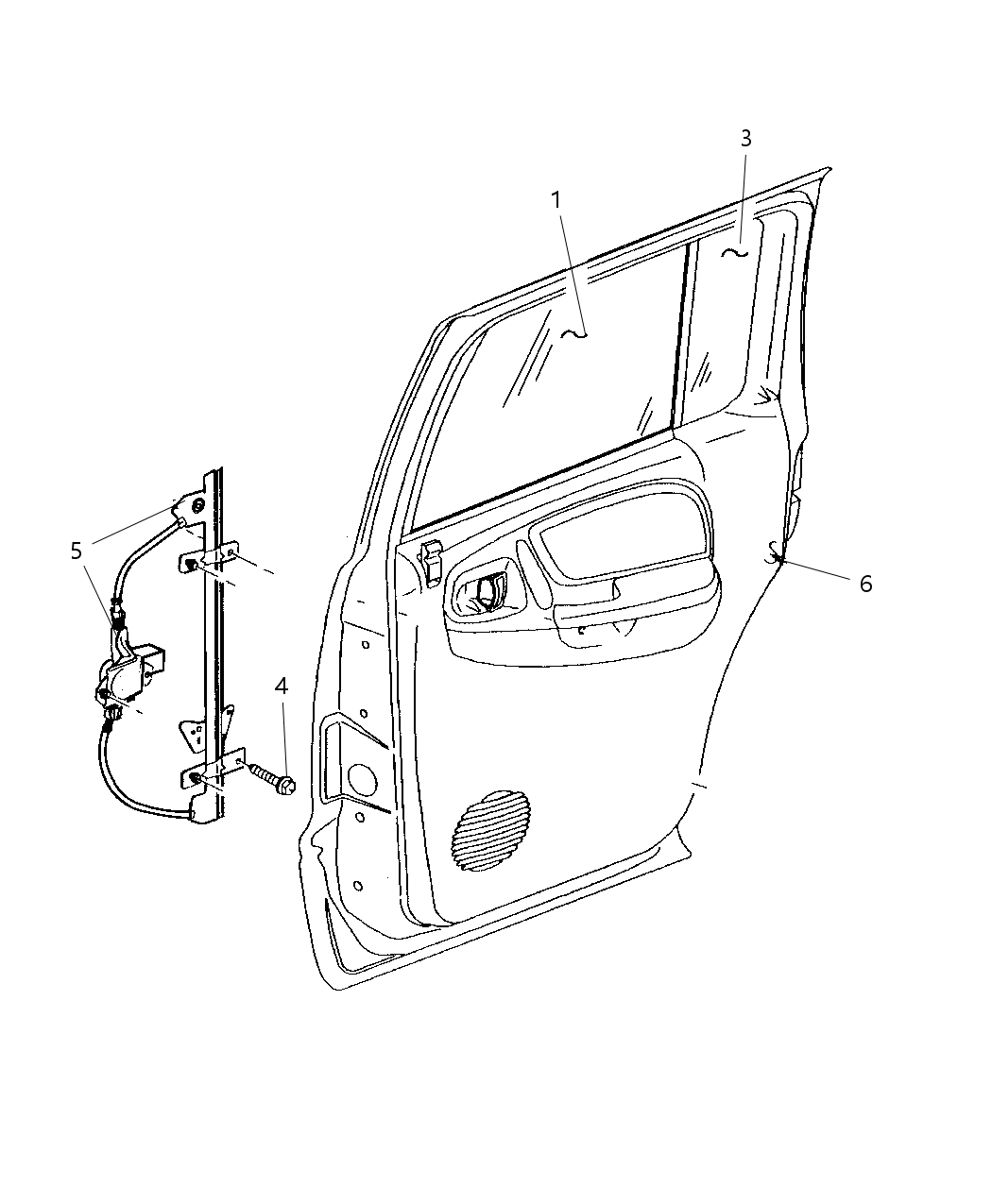 Mopar 55257087AE Glass-Rear Door