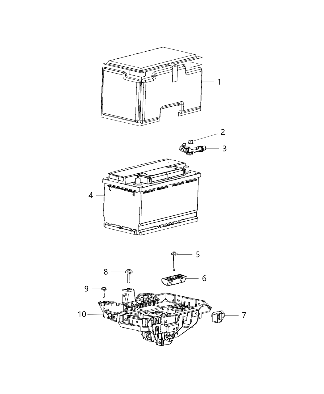 Mopar 68186053AB Tray-Battery