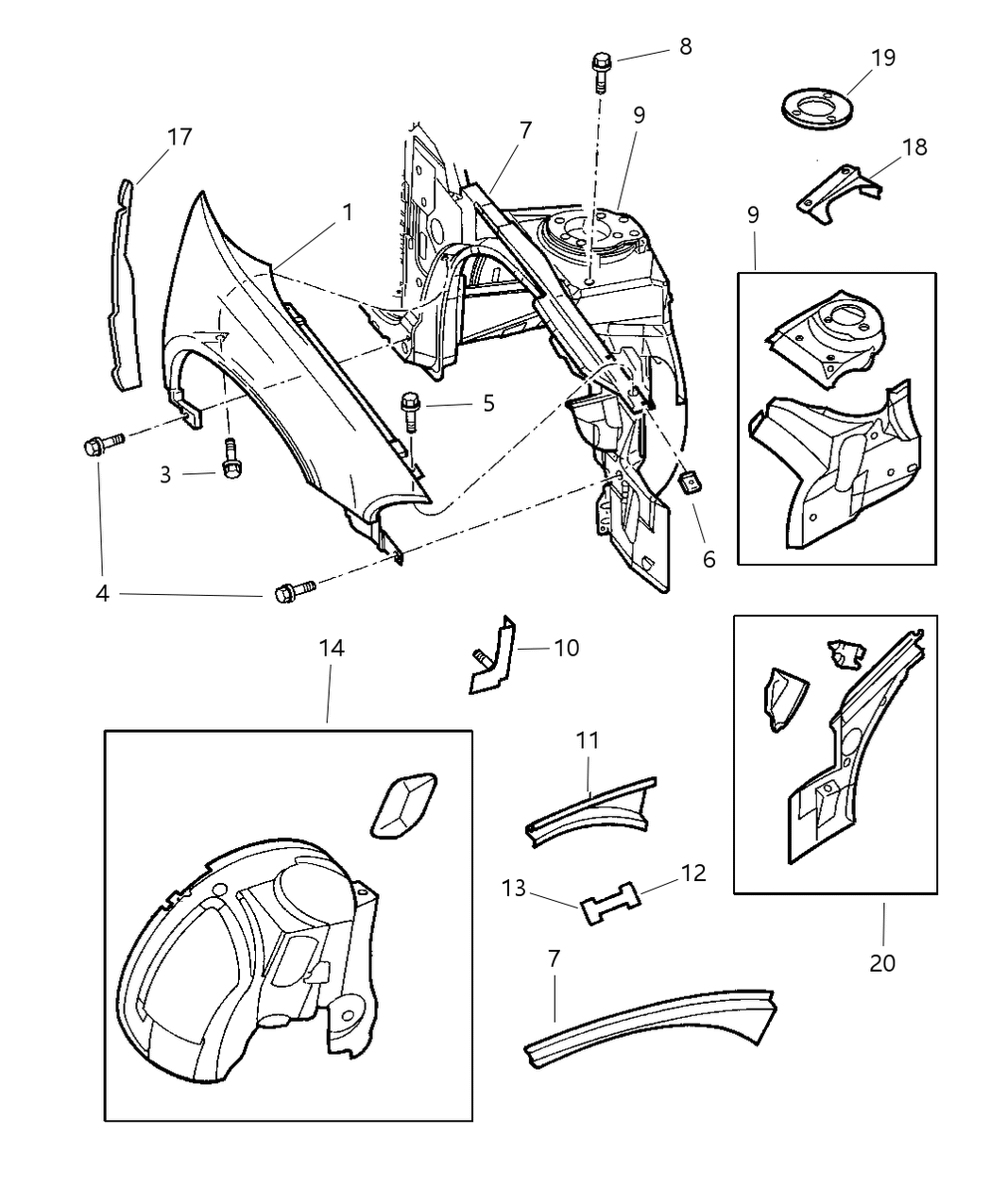 Mopar 4580443AG Tower-Front Suspension