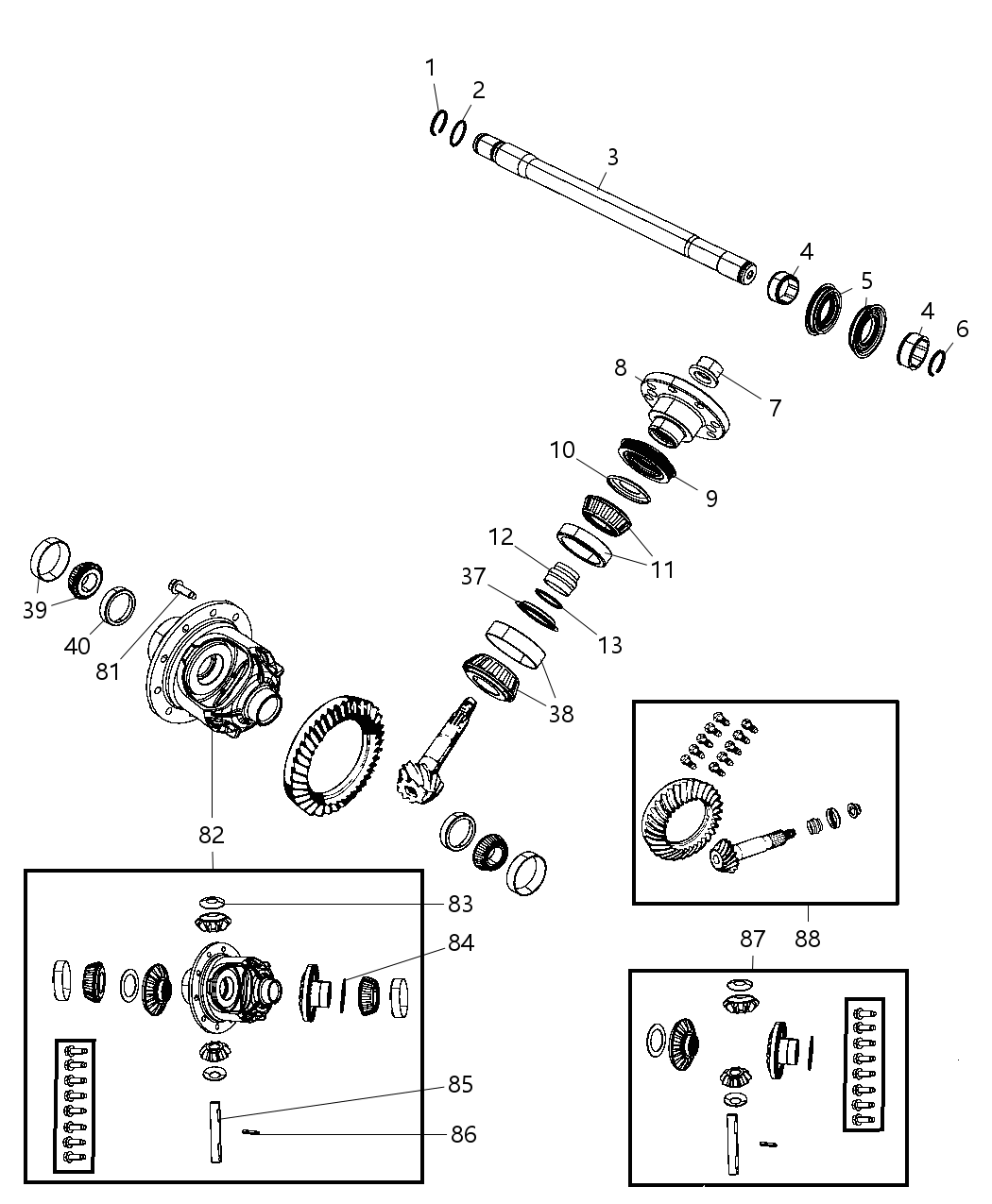 Mopar 68019324AA Gear Kit-Ring And PINION