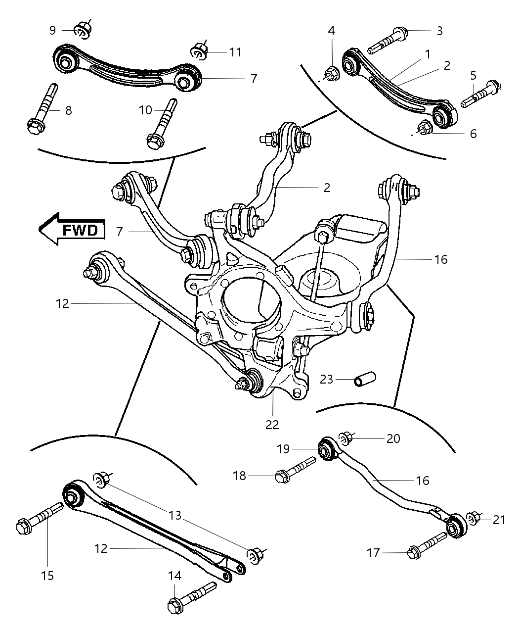 Mopar 68174021AA Knuckle-Rear