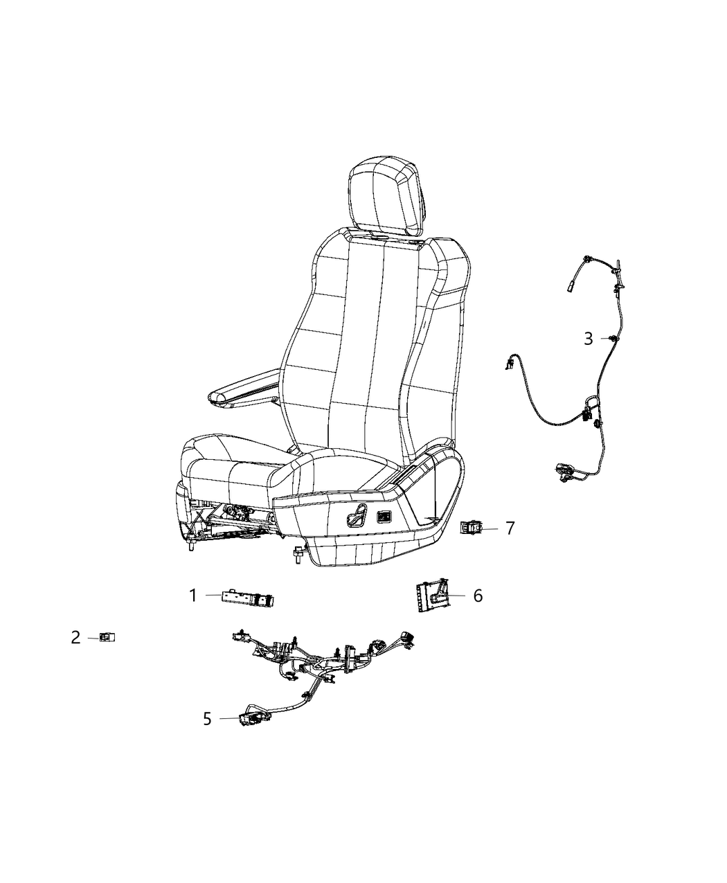 Mopar 68233979AB Switch-Power Seat