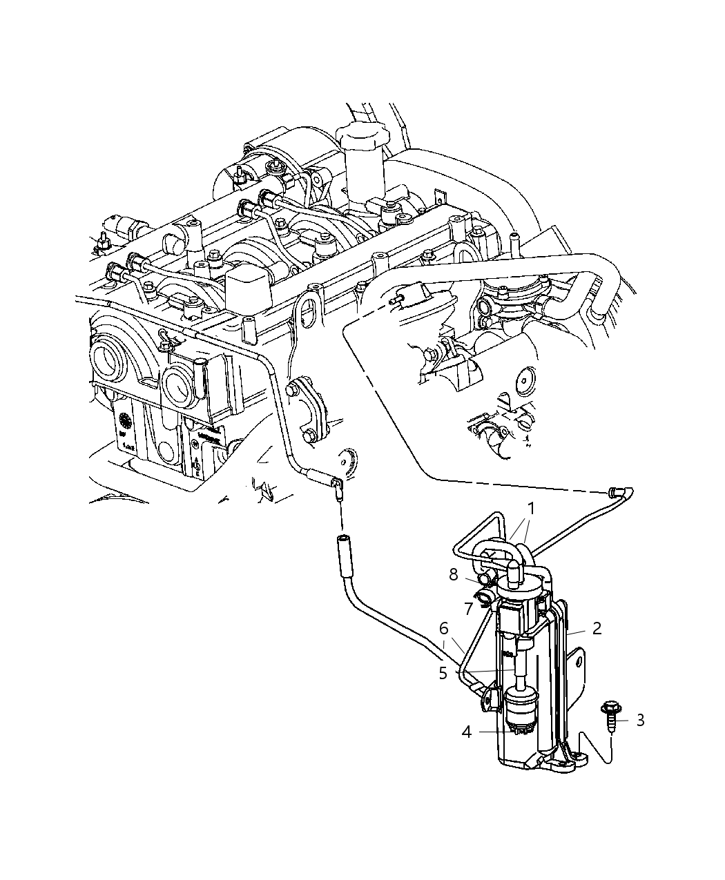 Mopar 5161263AC Tube Assy-Vacuum