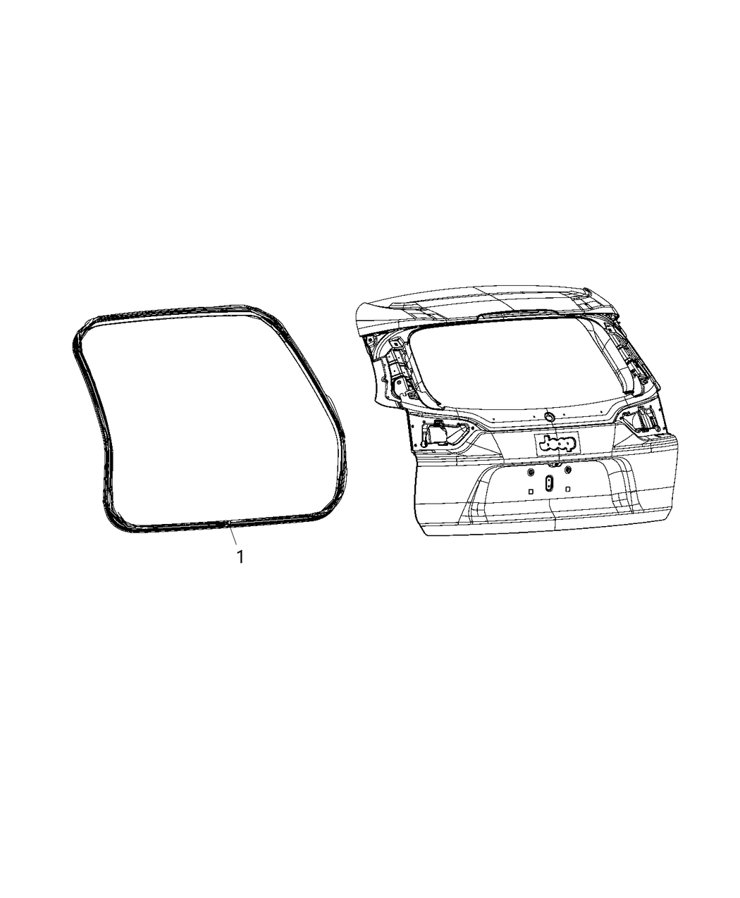 Mopar 5056310AB W/STRIP-LIFTGATE