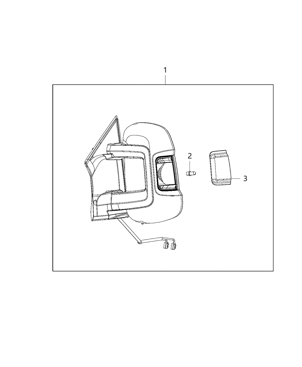 Mopar 5VF00JXWAA Outside Rear View Mirror