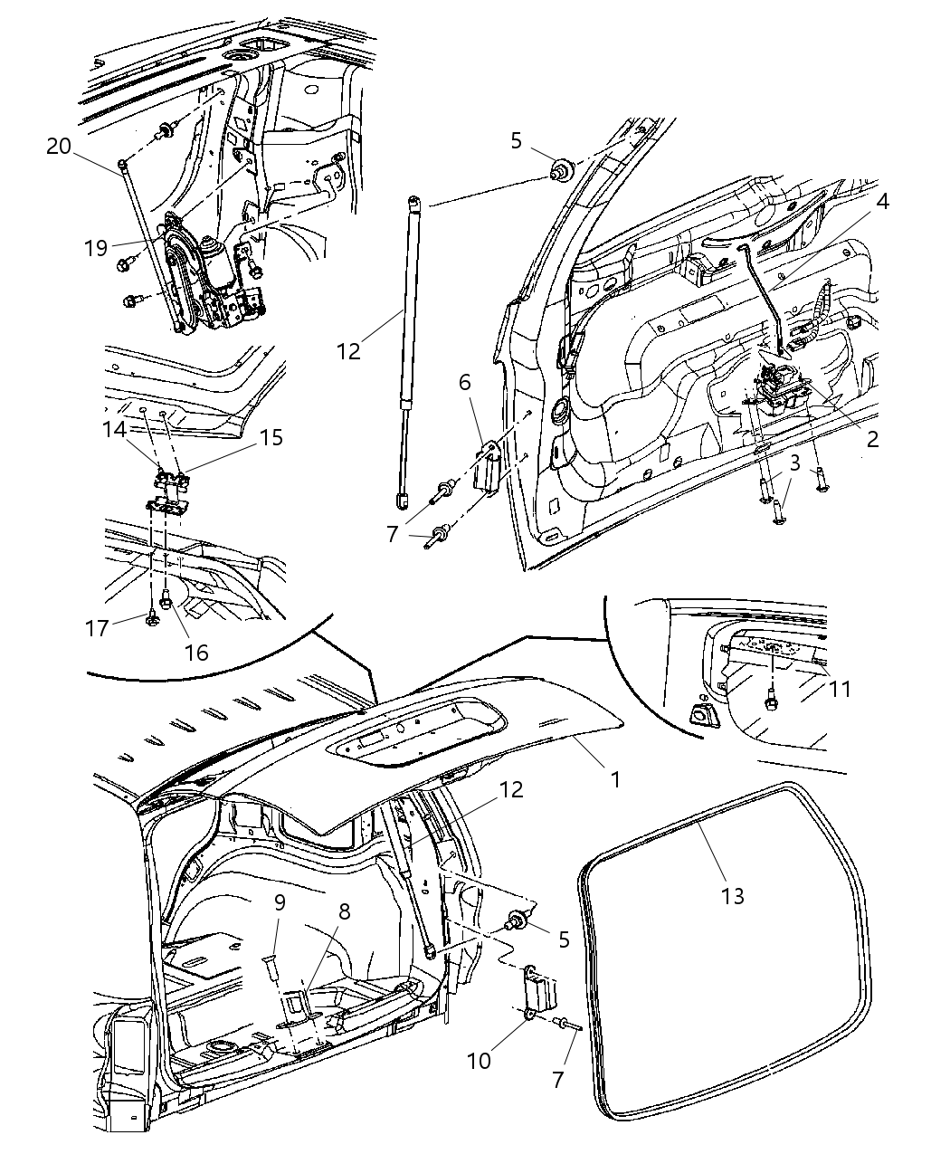 Mopar 55362864AD Housing-LIFTGATE