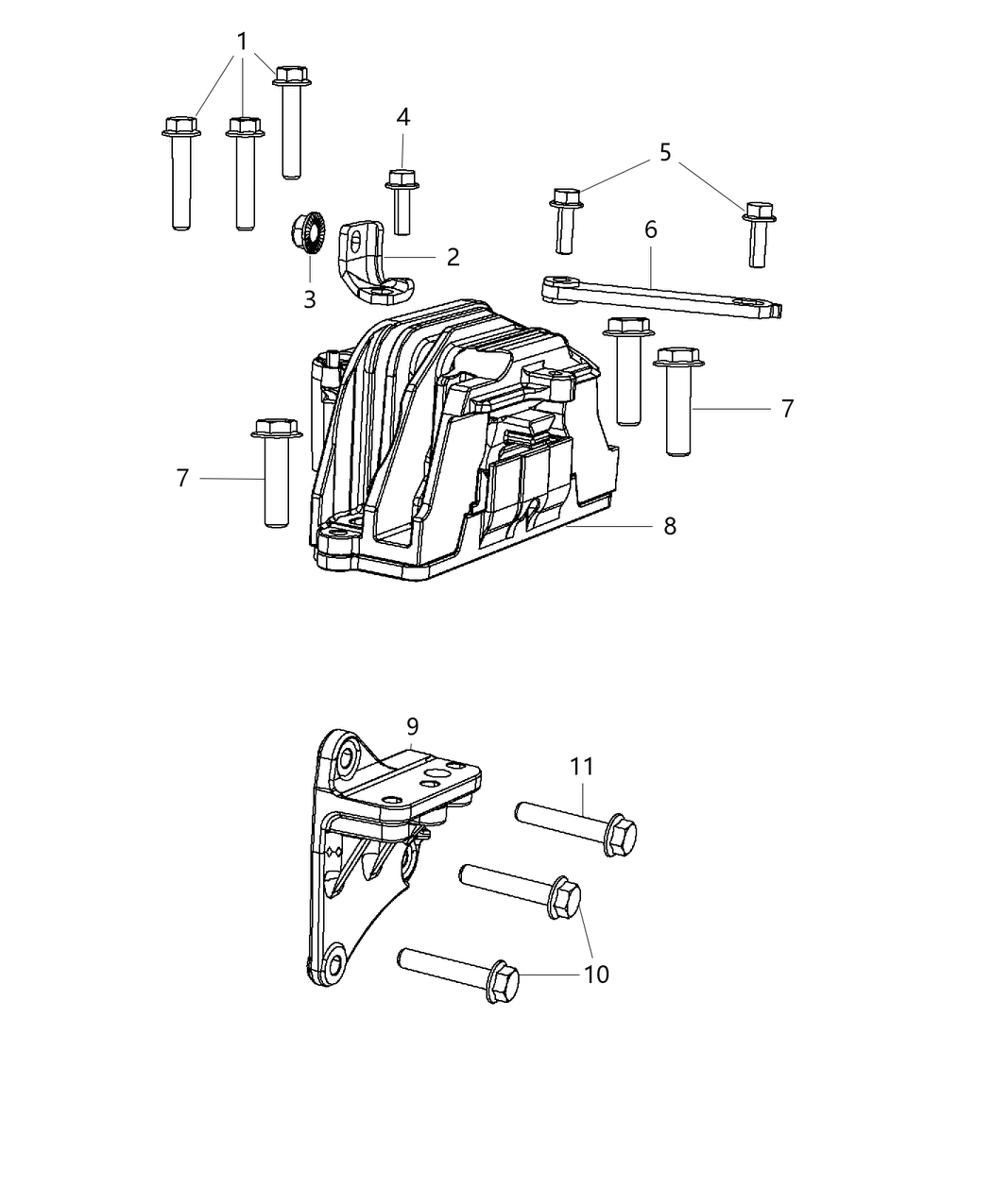 Mopar 68081449AA Bracket-Engine Mount