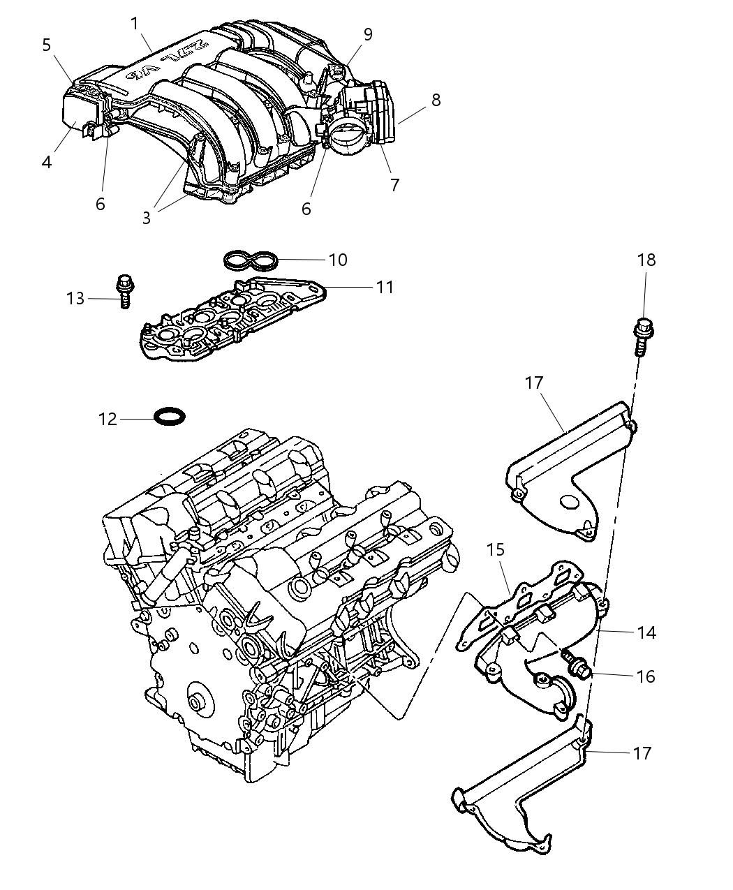 Mopar 4591862AE Plenum-Intake Manifold