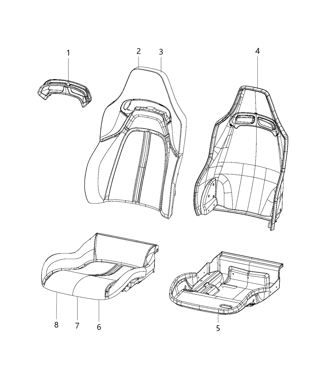 Mopar 5SE71AAAAA Bezel-Seat Back