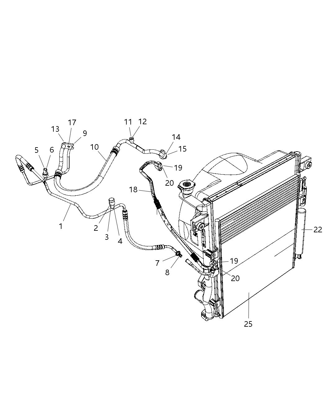 Mopar 55037848AE Line-A/C Discharge