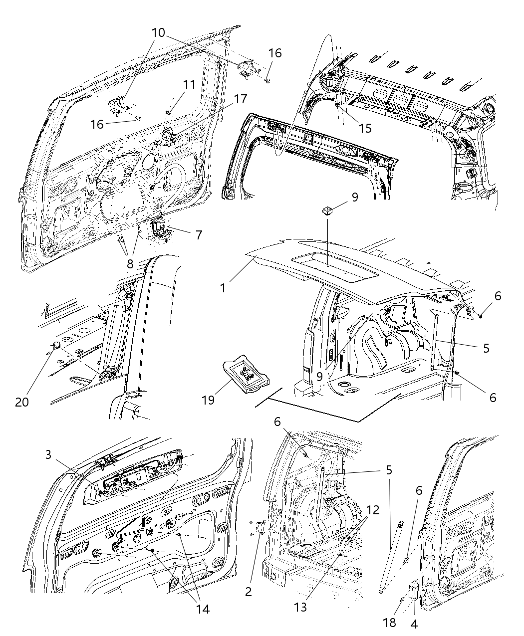 Mopar 57010182AC Liftgate Hinge