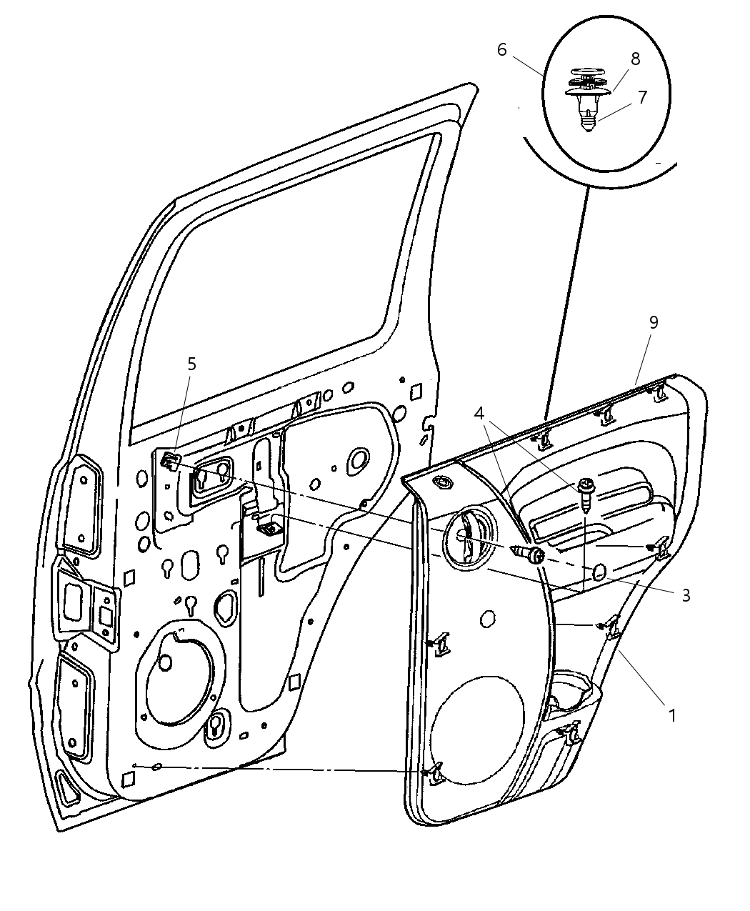 Mopar 5GF18BD5AU Panel-Rear Door Trim