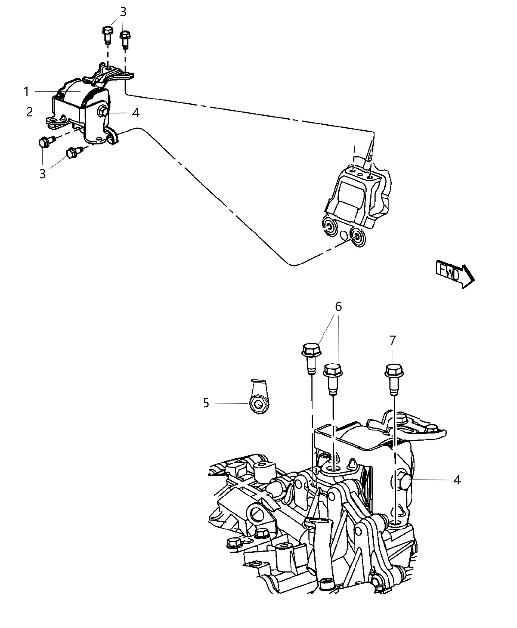 Mopar 68195917AA INSULATOR-Engine Mount