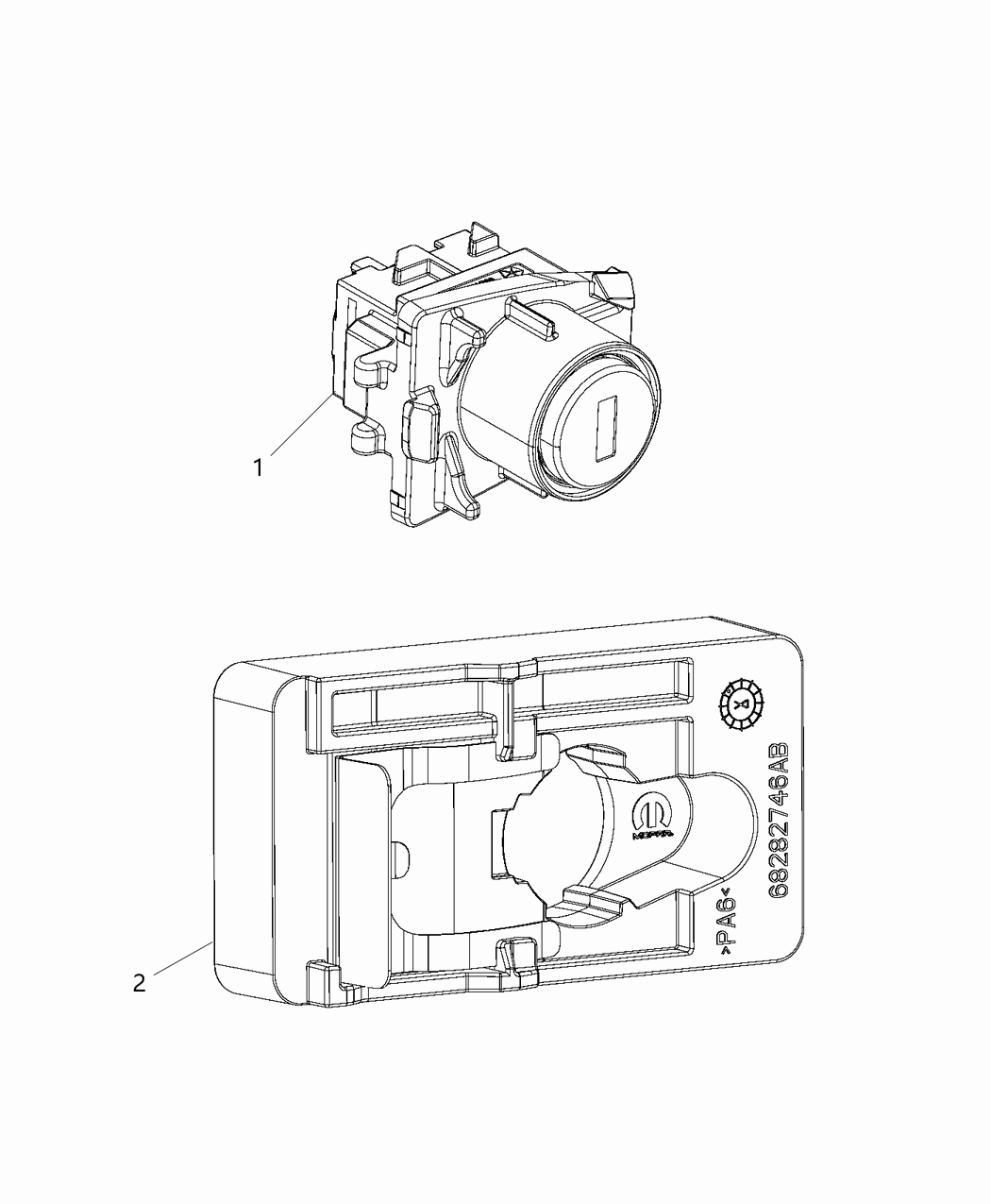 Mopar 68384449AA Cylinder-Door Lock Assembly